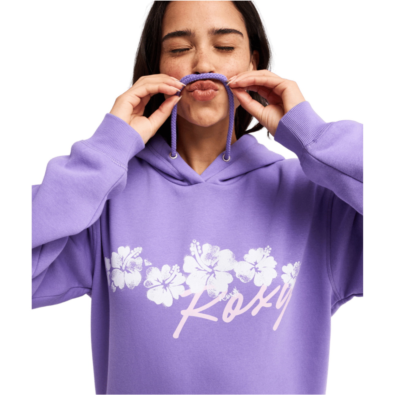 2026 Roxy Womens Surf Stoked Brushed Relaxed Hoodie ERJFT05115 - Dahlia Purple